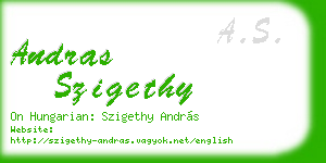 andras szigethy business card